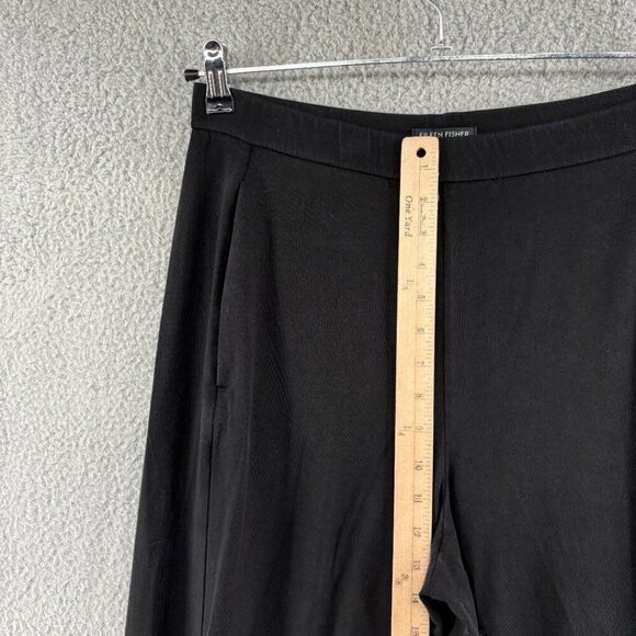 Eileen Fisher Pull On Elastic Waist Pant Size Small Tencel Lyocell Black - Picture 5 of 12